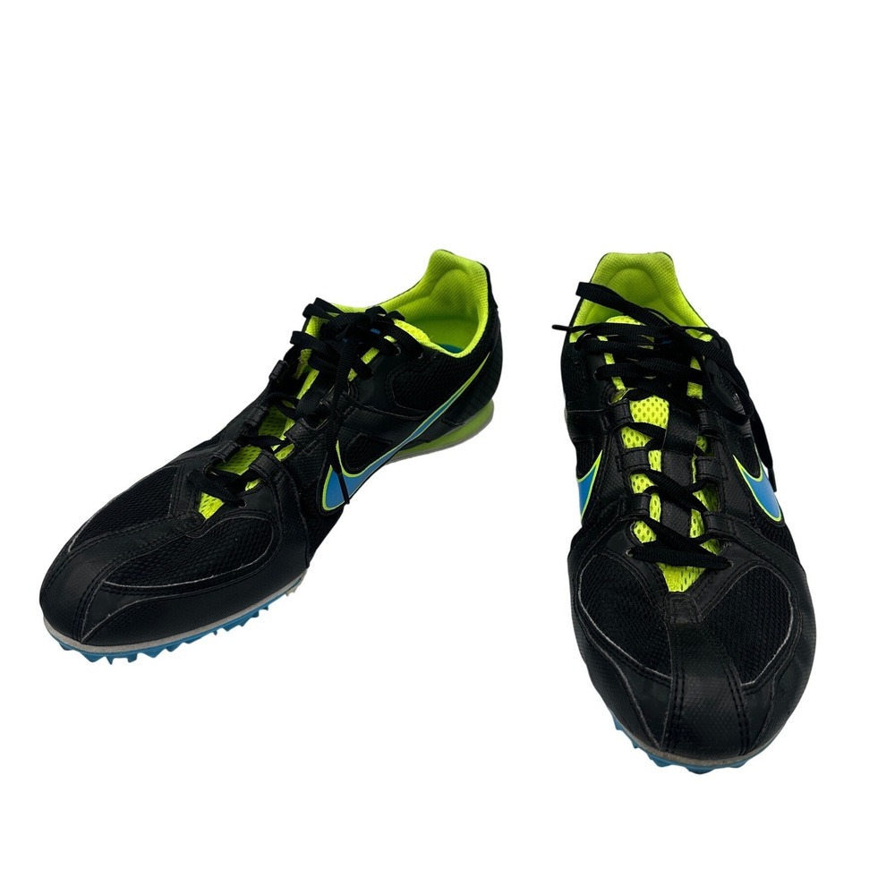Nike Rival MD Track Spikes Mens 10.5 Black Blue Volt Good 468648-041 Athletic